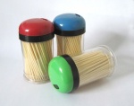Bamboo Toothpicks Color Bottle Packed