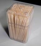 Bamboo Toothpicks with Square Bottle